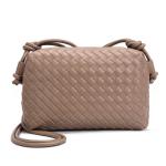 Hedexe Khaki Woven Crossbody Bag for Women