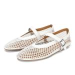 Stylish Mesh Ballet Flats for Women in White