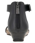 Kenneth Cole REACTION Women's Black T-Strap Wedge Sandal