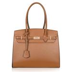 Designer Brown Handbag Set with Adjustable Strap