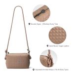 Hedexe Khaki Woven Crossbody Bag for Women