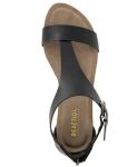 Kenneth Cole REACTION Women's Black T-Strap Wedge Sandal