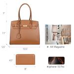 Designer Brown Handbag Set with Adjustable Strap