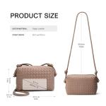 Hedexe Khaki Woven Crossbody Bag for Women