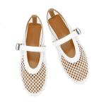 Stylish Mesh Ballet Flats for Women in White