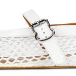 Stylish Mesh Ballet Flats for Women in White
