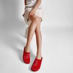 Luxury Red Fur Slide Sandals for Women