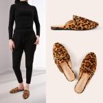 Gold Buckle Mules: Classy Slip-On Flats for Women