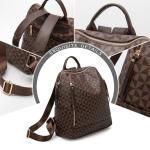 LBiayion Leather Anti-theft Backpack Purse - A-brown