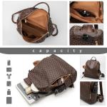 LBiayion Leather Anti-theft Backpack Purse - A-brown