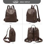 LBiayion Leather Anti-theft Backpack Purse - A-brown