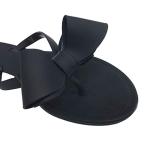 Chic Black Bow Slide Sandals for Summer Fun