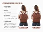 Kah&Kee Stylish Water-Resistant Leather Laptop Backpack