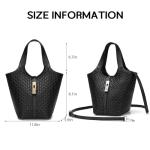 Bevgie Vegan Leather Woven Bucket Handbag