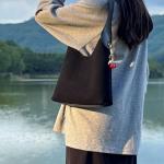 Chic Black Suede Slouchy Hobo Bag for Women