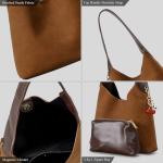 Chic Black Suede Slouchy Hobo Bag for Women