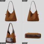 Chic Black Suede Slouchy Hobo Bag for Women