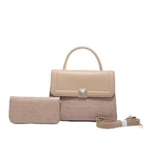 Crownelle Elegant Crocodile Pattern Handbag Set