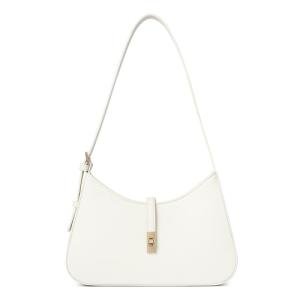 CLUCI Vegan Leather White Crossbody Shoulder Bag