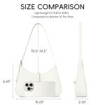 CLUCI Vegan Leather White Crossbody Shoulder Bag