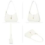 CLUCI Vegan Leather White Crossbody Shoulder Bag