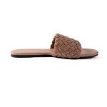 Braided Nude Flat Sandals for Women Size 9