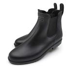 Amoji Waterproof Chelsea Rain Boots in Black