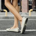 Artisure Women's Classic Handsewn White Genuine Leather Penny Loafers Driving Moccasins Casual Boat Shoes Slip On Fashion Office Comfort Flats 7 M US SKS-1221BAI70