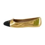 Sam Edelman Women's Marley Ballet Flat Medallion Gold/Black 7.5 Medium