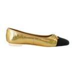 Sam Edelman Women's Marley Ballet Flat Medallion Gold/Black 7.5 Medium