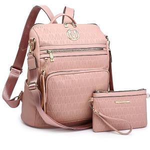 MKP COLLECTION Women Fashion Backpack Purse Convertible Large Rucksack Versatile Travel Shoulder Bags Handbag Set with Tassel