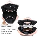 MKP COLLECTION Women Fashion Backpack Purse Convertible Large Rucksack Versatile Travel Shoulder Bags Handbag Set with Tassel