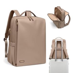 GOLF SUPAGS Stylish Laptop Backpack for Women Airline Approved Perfect for Work College and Travel Multi-Functional Casual Daypack Fits 15.6 Inch Notebook (Champagne)