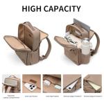 GOLF SUPAGS Stylish Laptop Backpack for Women Airline Approved Perfect for Work College and Travel Multi-Functional Casual Daypack Fits 15.6 Inch Notebook (Champagne)