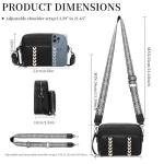 GOIACII Crossbody Bags for Women Small Vegan Leather Purse Shoulder Handbags with Adjustable Strap