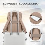 GOLF SUPAGS Stylish Laptop Backpack for Women Airline Approved Perfect for Work College and Travel Multi-Functional Casual Daypack Fits 15.6 Inch Notebook (Champagne)