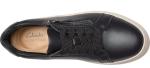 Clarks Women’s Mykah Joy Platform Fashion Sneaker, Black Leather, 10