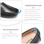 BEAUSEEN Black Penny Loafers for Women Size 8.5 Genuine Leather Women's Driving Loafers,8.5 US