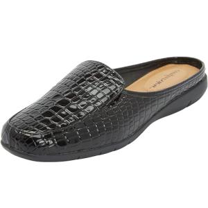 Estelle Black Slip-On Mules for Women