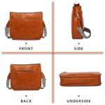 AUYOCO Vegan Leather Crossbody Bag with Guitar Straps