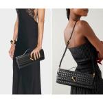 Joryin Black Woven Evening Clutch Bag