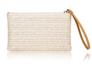 COOKOOKY Bohemian Straw Clutch Bag for Summer