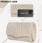 Champagne Evening Clutch for Weddings and Parties