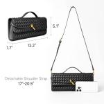 Joryin Black Woven Evening Clutch Bag