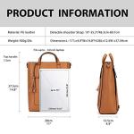 ECOSUSI Vegan Leather Convertible Tote Backpack