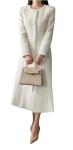 Elegant White Tweed Blazer Dress for Women