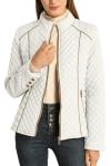 Bellivera Women's Lightweight Quilted Puffer Jacket - White