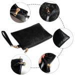 K.E.J. Black Wristlet Clutch Wallet for Women