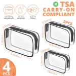 Clear Travel Makeup Bag with Zipper Organizer