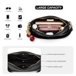 Chic Black Shoulder Bag with Removable Straps